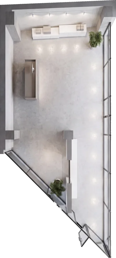 Lokal S/L1, 90 m² - Blloku A, suterreni