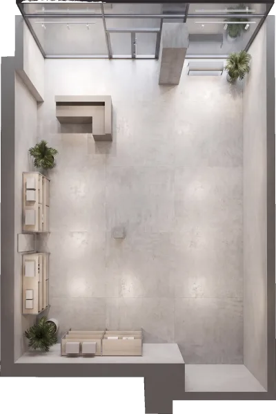 Lokal S/L5, 50 m² - Blloku A, suterreni