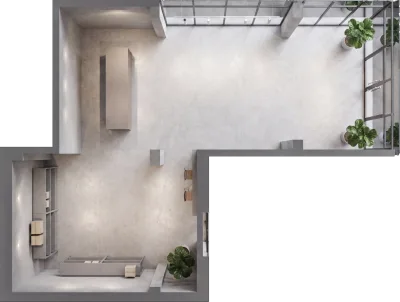 Lokal S/L1, 238 m² - Blloku C, suterreni