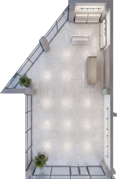 Lokal S/L2, 123 m² - Blloku D, suterreni