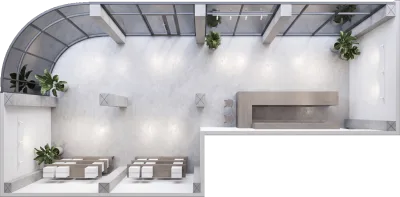 Gewerbeeinheit P/L1, 321 m² - Block B, erdgeschoss