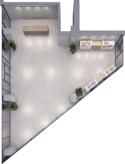 Lokal P/L2, 164 m² - Blloku C, përdhesa