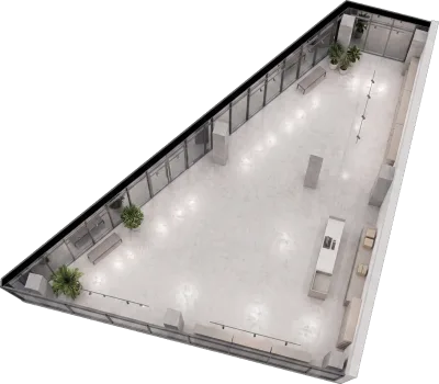Lokal P/L3, 165 m² - Blloku C, përdhesa