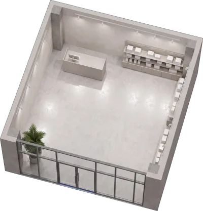 Lokal P/L1, 64 m² - Blloku D, përdhesa