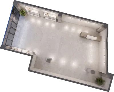 Lokal P/L8, 178 m² - Blloku D, përdhesa